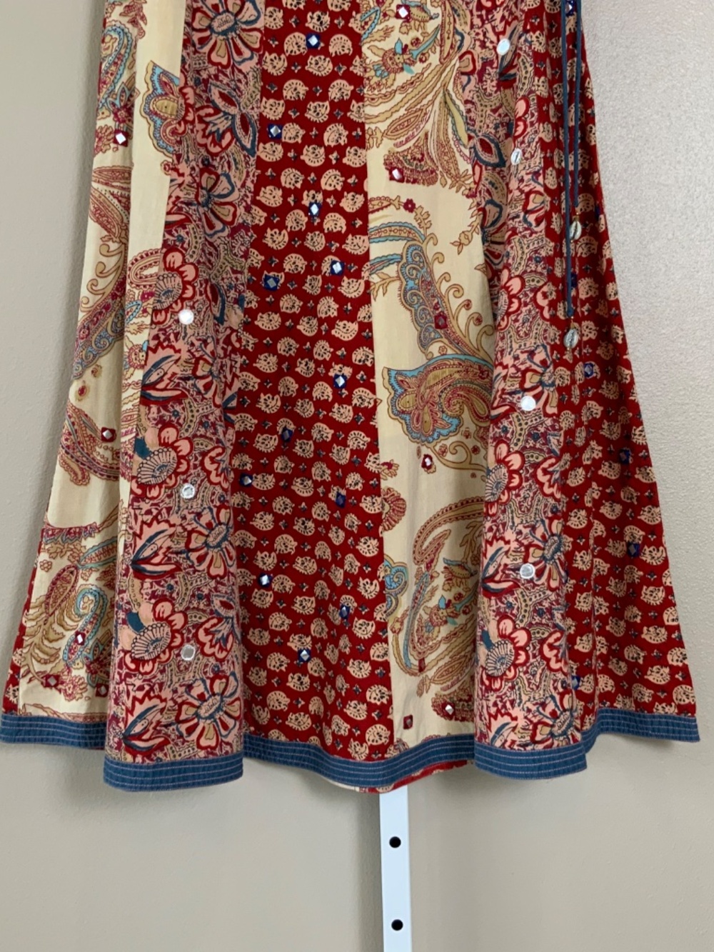 Charlotte Russe Vintage 2000's Paisley Bohemian Midi Skirt - Picture 7 of 16